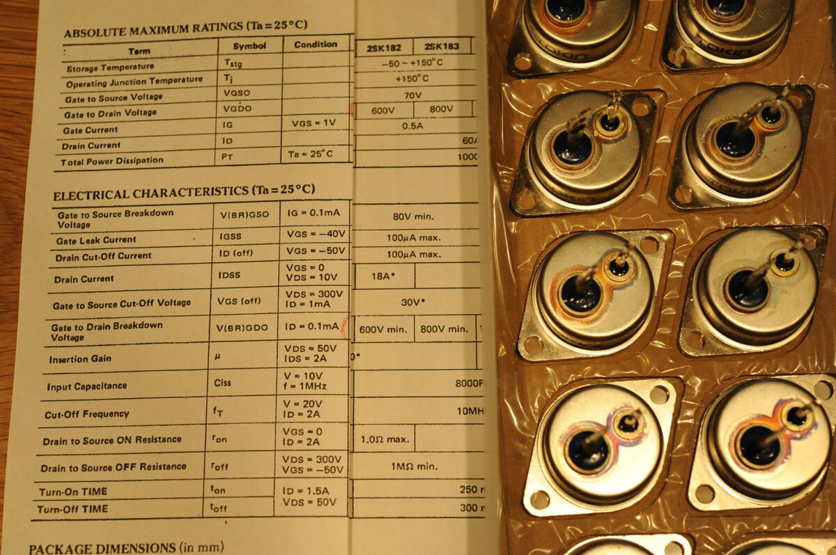 A Rough Matched Pair (2pcs) of 2SK182ES (without DATA)TOKIN A Rough Matched Pair (2pcs) of 2SK182ES (without DATA)TOKIN