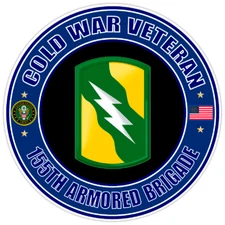 Cold War Veteran 155th Armored Brigade Bumper Sticker Military Vinyl Decal 5"