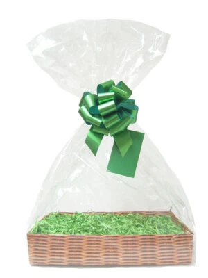 JAFFA IMPORTS Make Your Own Gift Basket DIY Hamper Kit - 35cm Tray, Shred, Bag, Bow, Gift Tag