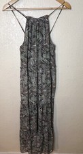 Womens Inspired Hearts Green Sleeveless Paisley Spaghetti Strap Boho Dress Small
