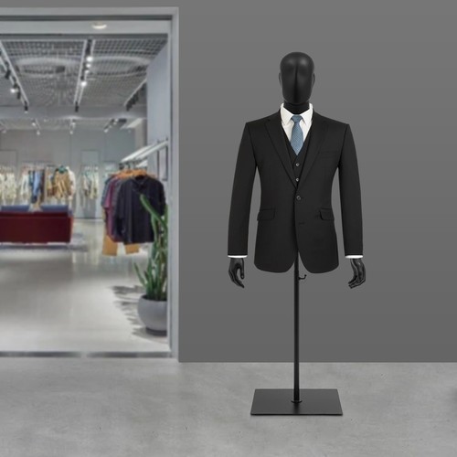 NEW Male Dress Form Display Metal Stand Adjustable Height 1.3-2m Clothing Form - Picture 4 of 20