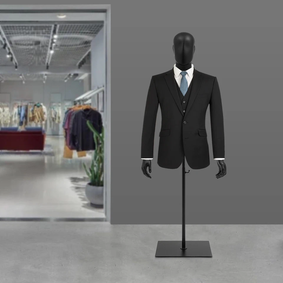 NEW Male Dress Form Display Metal Stand Adjustable Height 1.3-2m Clothing Form - Image 4 of 4