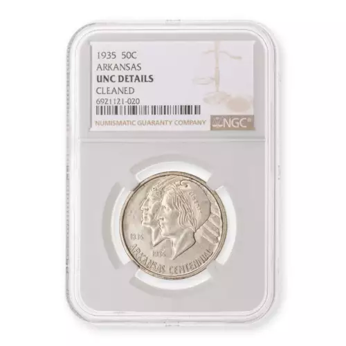 US 50 Cent 1935 Arkansas Centennial NGC MS-60