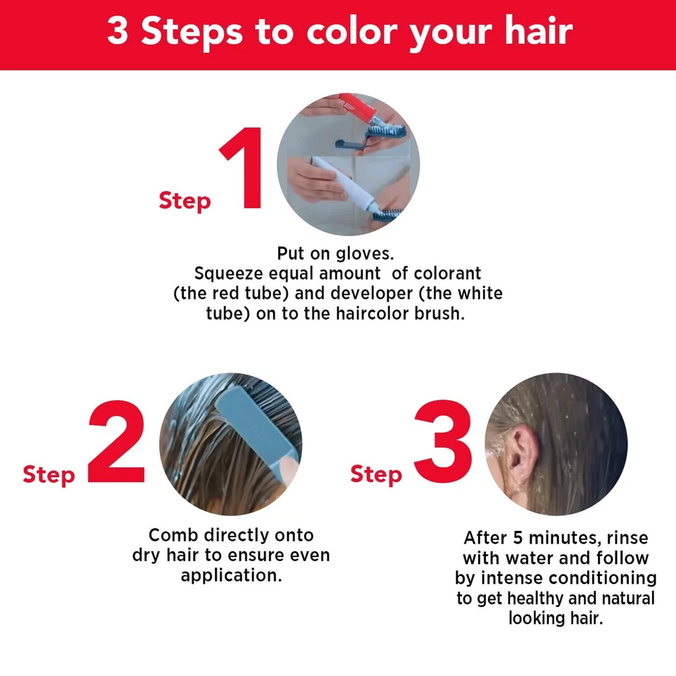 Revlon Top Speed Hair Color For Shiny Hair, Dark Brown 65, 100g - Image 3 of 4