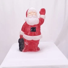 1997 Sun Hill Santa Blow Mold Waving Plastic 13" Vintage Original Paint READ