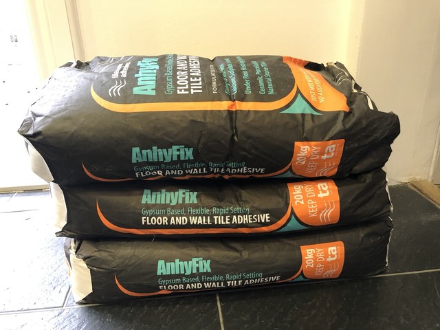 Tilemaster Anhyfix Gypsum Based Flexible Fast Setting Tile Adhesive 20kg X 3