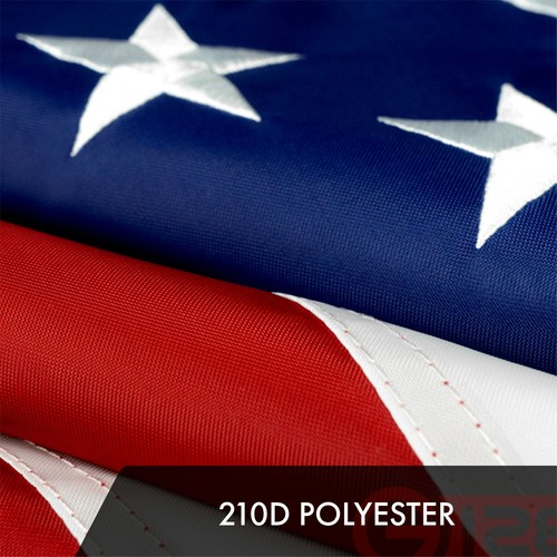 USA American Flag 2.5x4FT 5-Pack Embroidered Polyester By G128 - Picture 4 of 7