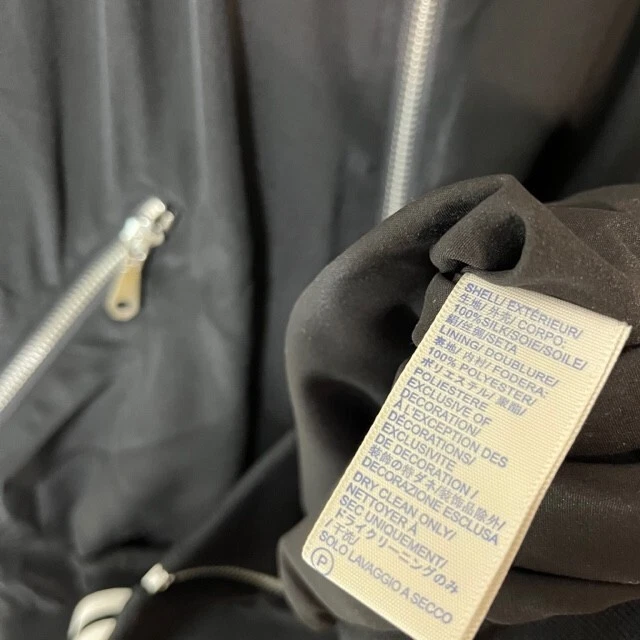 Rebecca Minkoff Jacket Womens 12 Silk Bomber Black Floral Full Zip BOHO - Image 4 of 4