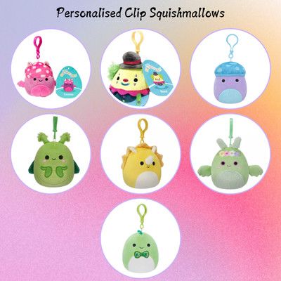 Original Clip Squishmallows personalisiert mit eigenem Namen oder Nachricht