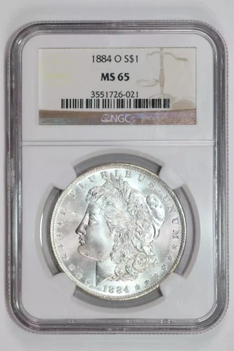 1884-O MORGAN DOLLAR NGC MS65