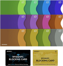 RFID Blocking Card Sleeves 12-Pack with 2 Cards for Credit Card Protection