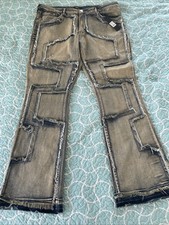 NOVA MEN Skinny Fit Flared Denim Jean Vintage Lightblue Be Square Stacked BG4