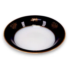 Rosenthal 5381 Fruit Bowl 5 1/4" Classic Rose Cobalt Blue Gold Floral Germany