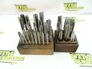 LOT OF 37 ASSORTED HSS TAPS #6 32NC TO 5/8" 11NC GTD REGAL