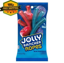 Jolly Rancher Blue Raspberry & Cherry Candy Ropes – 6 oz Bag
