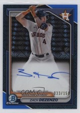 2024 Bowman Chrome Mega Box Prospect Mojo Blue Refractor Zach Dezenzo Auto g2u