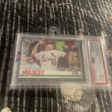 2019 POP 1👈TOPPS HOLIDAY⚾️RYAN HELSLEY #HW115 METALLIC SNOWFLAKE (R/C)👈PSA 9