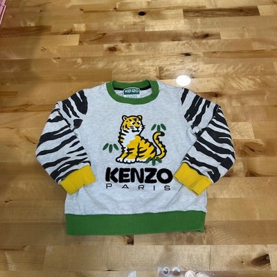 Kenzo Kids Sweatshirt 4A 104 Grey Exclusive Edition Tiger Stripe Excellent