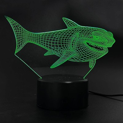 Auto 7-Color Changing Racing Car 3D Illusion LED Table Night Light Smart Touch