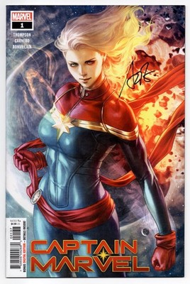 Captain Marvel (2019) #1 Autographed by ARTGERM Walmart Variant w/CoA (2)
