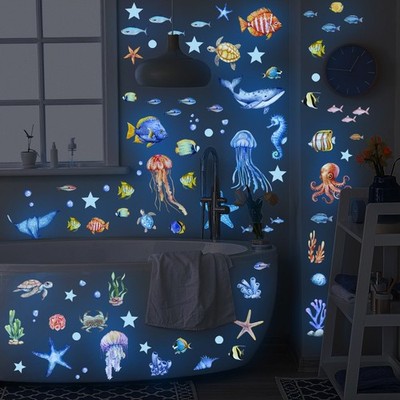 Glow In The Dark für dekor 20*30CM Größe 30*40CM Größe Lebensechte Meeresbewohne
