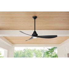Home Decorators Levanto 52 in. LED Indoor/Outdoor Black Ceiling Fan with Remote