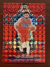 Chet Holmgren 2023-2024 Panini Red Mosaic Prizm #30 Oklahoma City Thunder