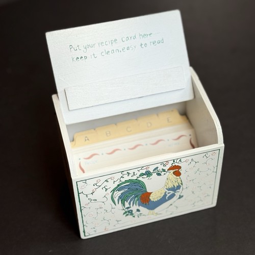 Caja de recetas de colección tarjetas cocina campo pollo ganso floral abuela casa de campo núcleo - Imagen 10 de 13
