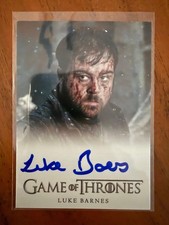Luke Barnes &middot; Game of Thrones &middot; Rast &middot; Sammelkarte &middot; Autogramm