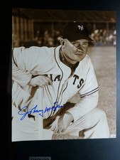 Johnny Mize Signed 8 x 10 Sepia Photo with COA
