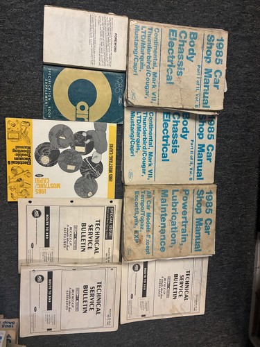1985 FORD MUSTANG CAPRI THUNDERBIRD MARK Service Shop Repair Manual Set OEM