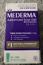 Mederma Advanced Scar Gel 0.7 oz Skin Protectant Reduces Scars exp 2027