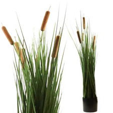 Schilfgras mit Rohrkolben 85 cm künstlich Ziergras Kunstgras Dekogras Pflanze