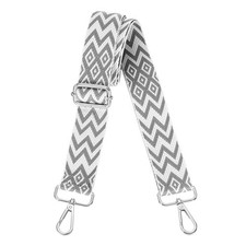 Purse Straps Replacement Crossbody with Silver Buckle Silver Gray