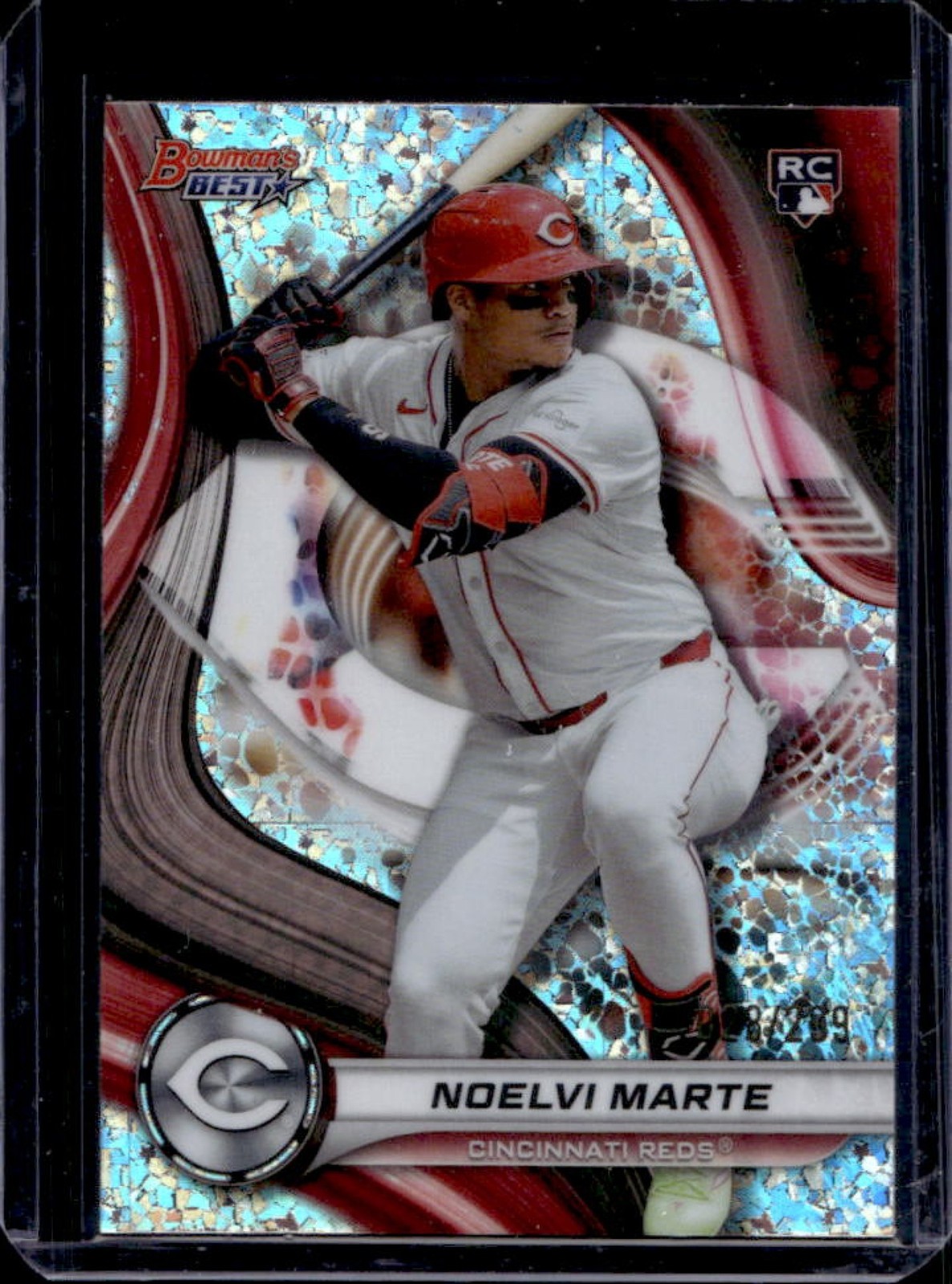 2024 Bowman's Best Noelvi Marte RC Mini-Diamond Refractor Rookie #/299 Reds