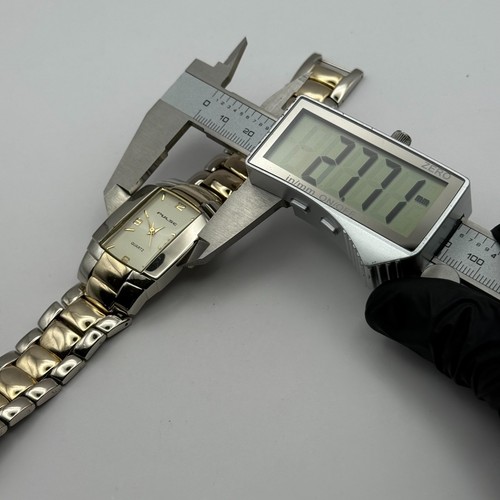 Pulse Tiempo Femmes Montre Quartz Deux Tons Bracelet Japon Travail 27mm - Photo 10 sur 11