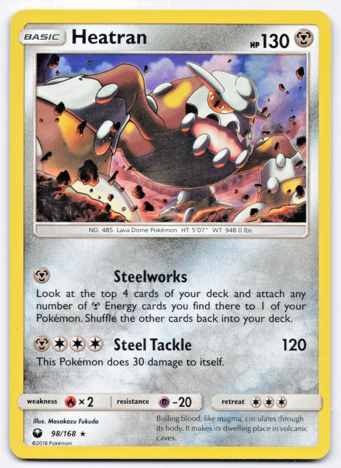 Pokémon TCG Heatran 98/168 Holo Celestial Storm NM