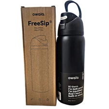 Owala FreeSip 32oz Stainless Bottle Leak-Proof Black