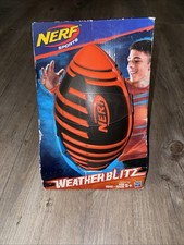 Nerf Weather Blitz Football All Weather Sport Orange Black Box Has Wear New