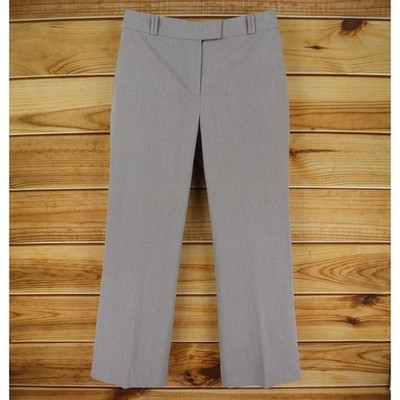 Luciano Dante Dress Pants High Rise Bootcut Womens Sz 14 Gray Striped Polyester