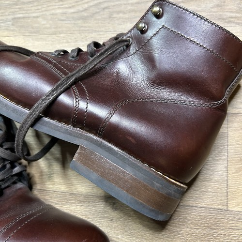 Thursday Boot Company Captain Men's Cap Toe Boots Brown Leather Boots Men 9.5 - Picture 3 of 15