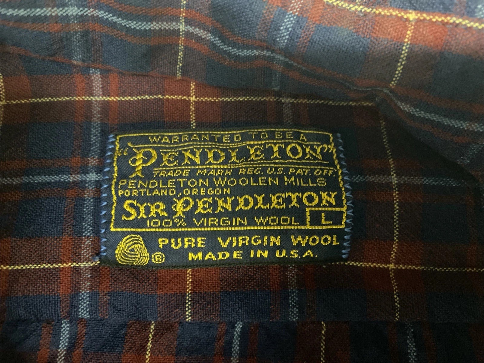 Pendleton Men’s L Button Down 100% Pure Virgin Wo… - image 4