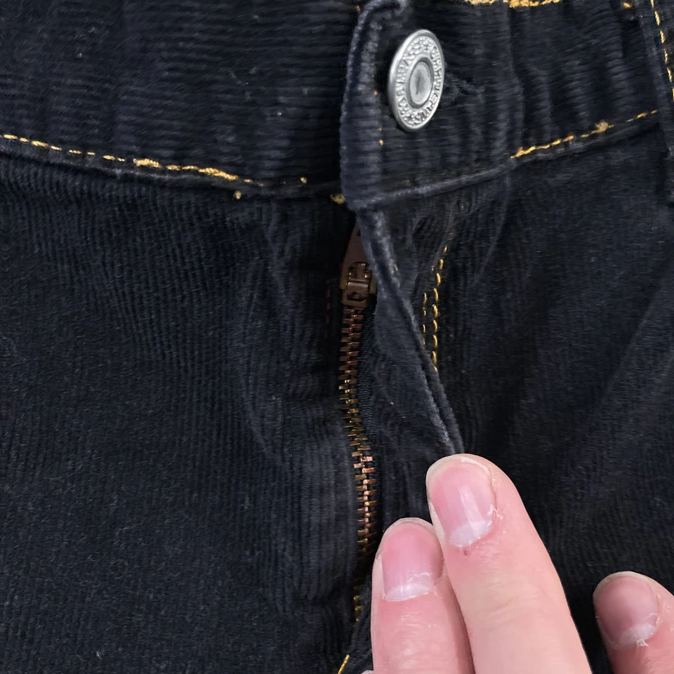 Pantalones Gap Vintage Para Mujer 10 Regular Negros Tiro Bajo Bootcut Elastizados Pana Y2K Foto 3 de 4