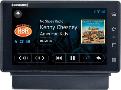 SXWB1V1  Tour Dock & Play Radio with 360L, Powerconnect Vehicle Dock, and Blueto