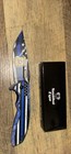 Snake Eye Blue/Black American Flag Drop Point Manual Pocketknife — photo 2