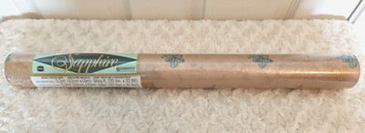 Sapphire 21''x33' Brown Floral Print Textured Ready Paste Vinyl Wallpaper Double
