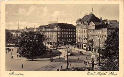 AK Hannover Ernst August-Platz Postkarte 1936 (D40386)