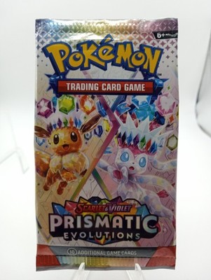 2025 Pokemon Prismatic Evolutions EMPTY booster Pack NO CARDS