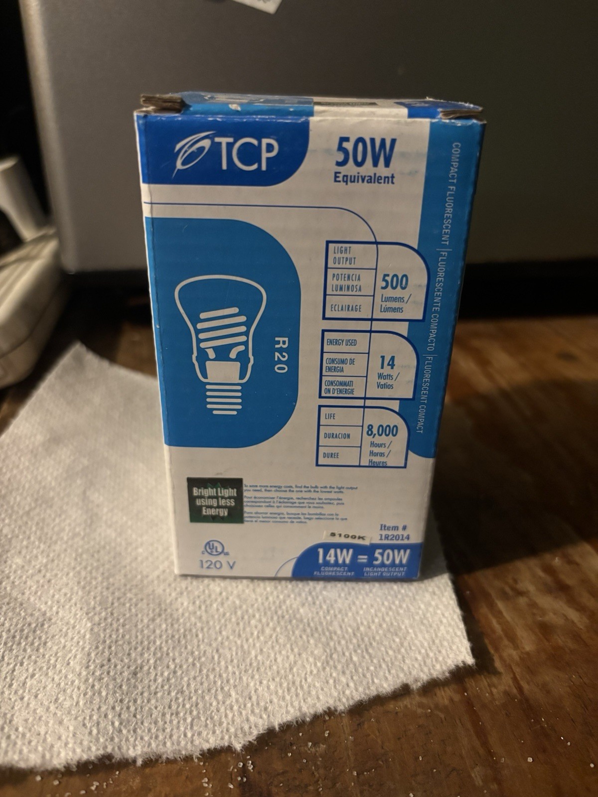 TCP R20 50W Equivalent Compact Fluorescent Light Bulb 1R2014