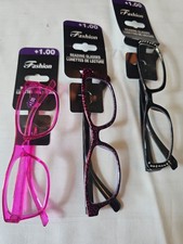 Reading Glasses 1.00 Colorful Designs New With Tags Lot of 3